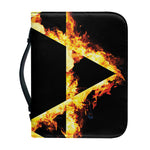 Flaming Star of David Print Leather Bible Cover