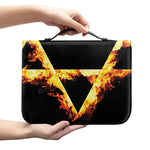Flaming Star of David Print Leather Bible Cover