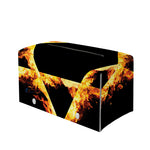 Flaming Star of David Print Leather Tissue Box Cover