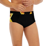 Flaming Star of David Print Men's Briefs