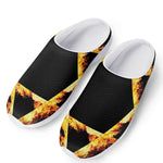 Flaming Star of David Print Mesh Casual Shoes