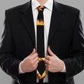 Flaming Star of David Print Necktie