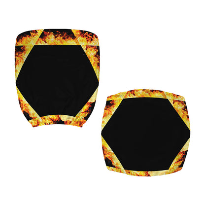 Flaming Star of David Print Office Chair Cover