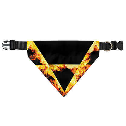 Flaming Star of David Print Over The Collar Dog Bandana