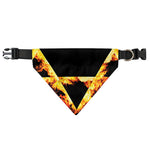 Flaming Star of David Print Over The Collar Dog Bandana