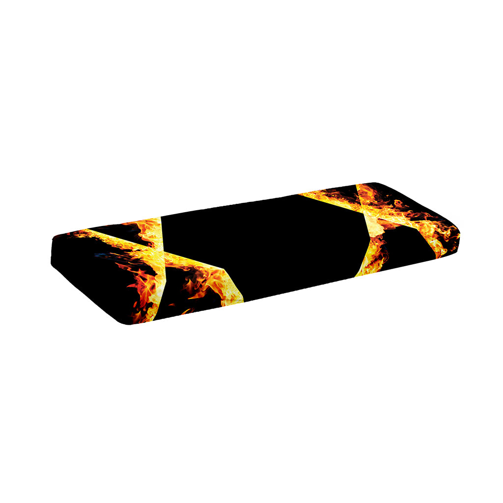 Flaming Star of David Print Piano Keyboard Cover