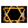 Flaming Star of David Print Placemat