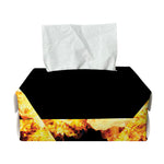 Flaming Star of David Print Rectangle Tissue Box Cover