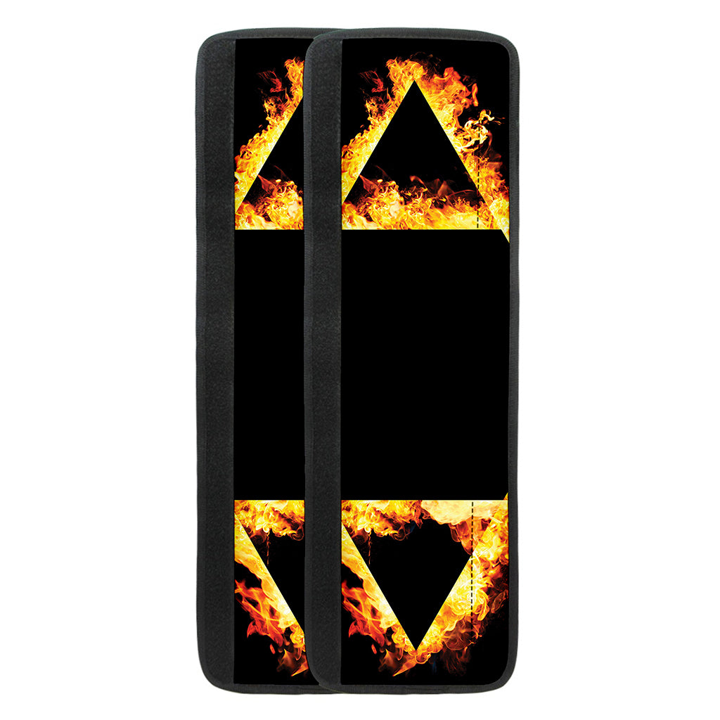 Flaming Star of David Print Refrigerator Handle Covers
