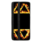 Flaming Star of David Print Refrigerator Handle Covers