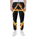 Flaming Star of David Print Joggers