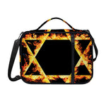 Flaming Star of David Print Shoulder Strap Bible Bag