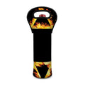 Flaming Star of David Print Single Neoprene Wine Tote