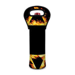 Flaming Star of David Print Single Neoprene Wine Tote