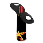 Flaming Star of David Print Single Neoprene Wine Tote