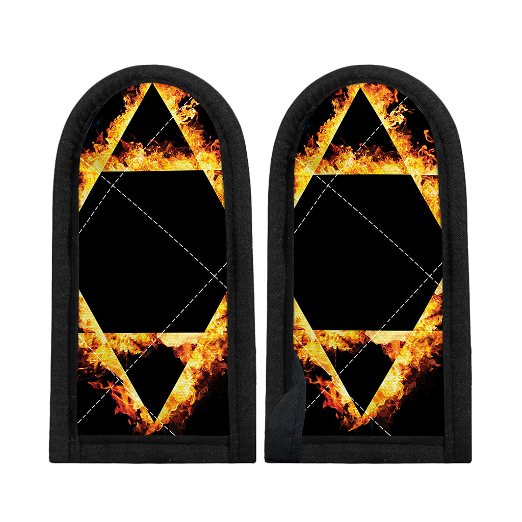 Flaming Star of David Print Skillet Handle Cover