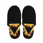 Flaming Star of David Print Slippers