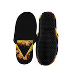 Flaming Star of David Print Slippers