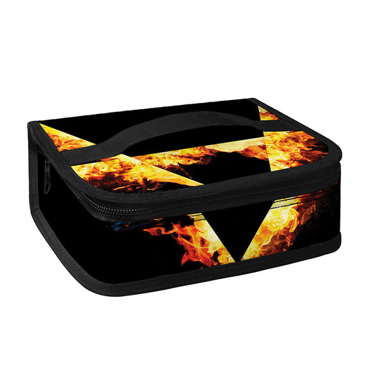 Flaming Star of David Print Small Lunch Bag