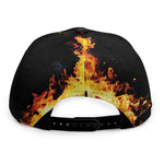 Flaming Star of David Print Snapback Cap