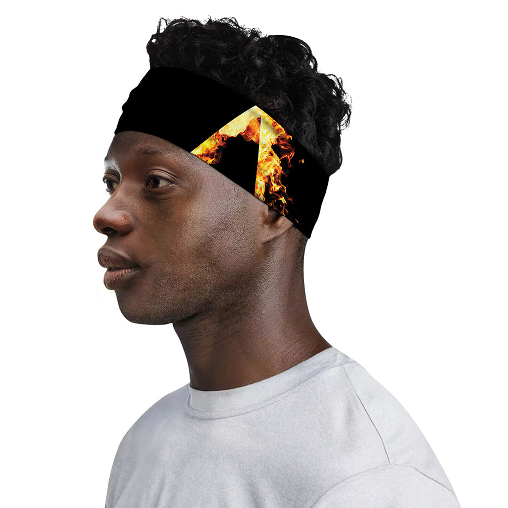 Flaming Star of David Print Sports Headband