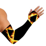 Flaming Star of David Print Sun Protection Arm Sleeves