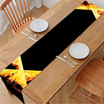 Flaming Star of David Print Table Runner