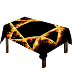 Flaming Star of David Print Tablecloth
