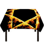 Flaming Star of David Print Tablecloth