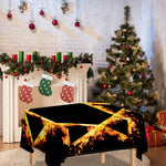 Flaming Star of David Print Tablecloth
