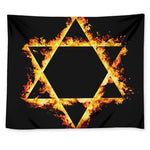 Flaming Star of David Print Tapestry