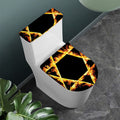 Flaming Star of David Print Toilet Lid And Tank Cover Set