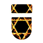 Flaming Star of David Print Toilet Lid And Tank Cover Set