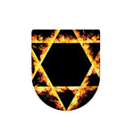 Flaming Star of David Print Toilet Lid Cover