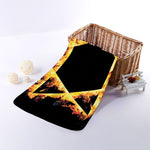 Flaming Star of David Print Towel