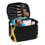 Flaming Star of David Print Travel Makeup Bag