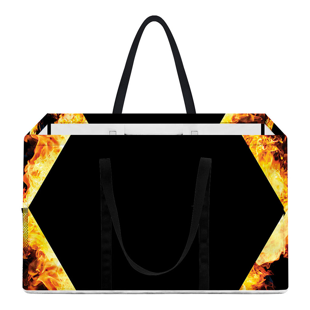 Flaming Star of David Print Utility Tote Bag