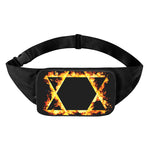 Flaming Star of David Print Waist Bag