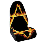Flaming Star of David Print Waterproof Car Seat Cover