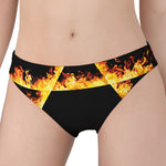 Flaming Star of David Print Women's Panties