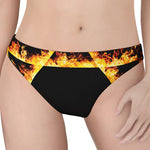 Flaming Star of David Print Women's Thong