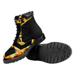 Flaming Star of David Print Work Boots