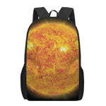 Flaming Sun Print 17 Inch Backpack