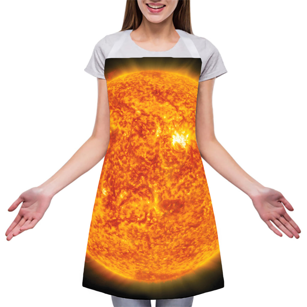 Flaming Sun Print Adjustable Apron