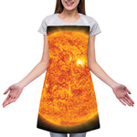 Flaming Sun Print Adjustable Apron