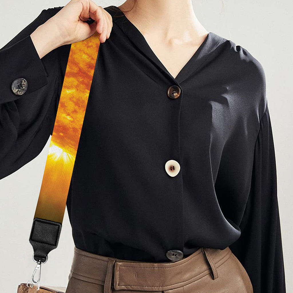 Flaming Sun Print Bag Strap