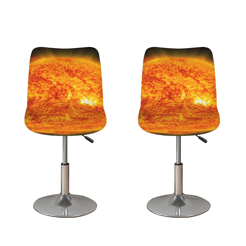 Flaming Sun Print Bar Stool Covers