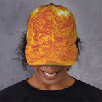 Flaming Sun Print Baseball Cap