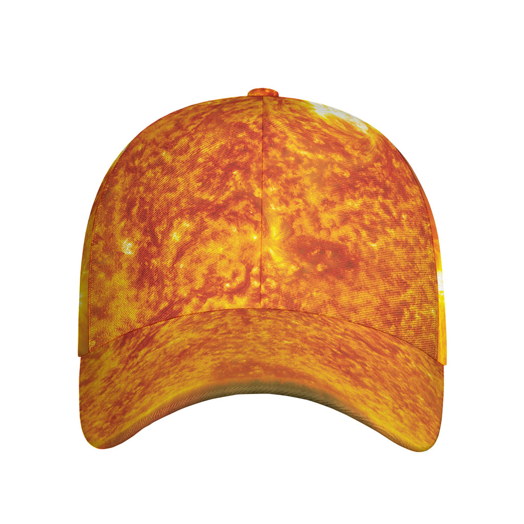 Flaming Sun Print Baseball Cap
