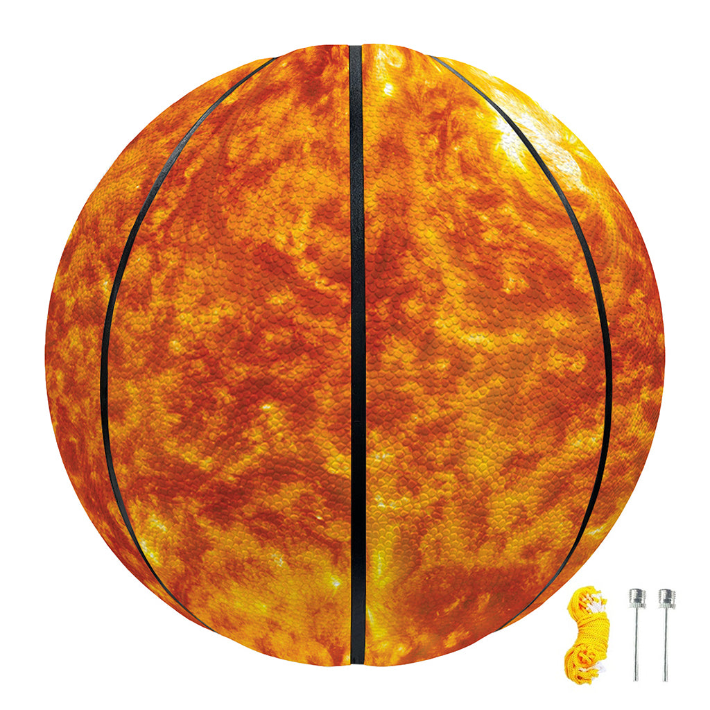 Flaming Sun Print Basketball
